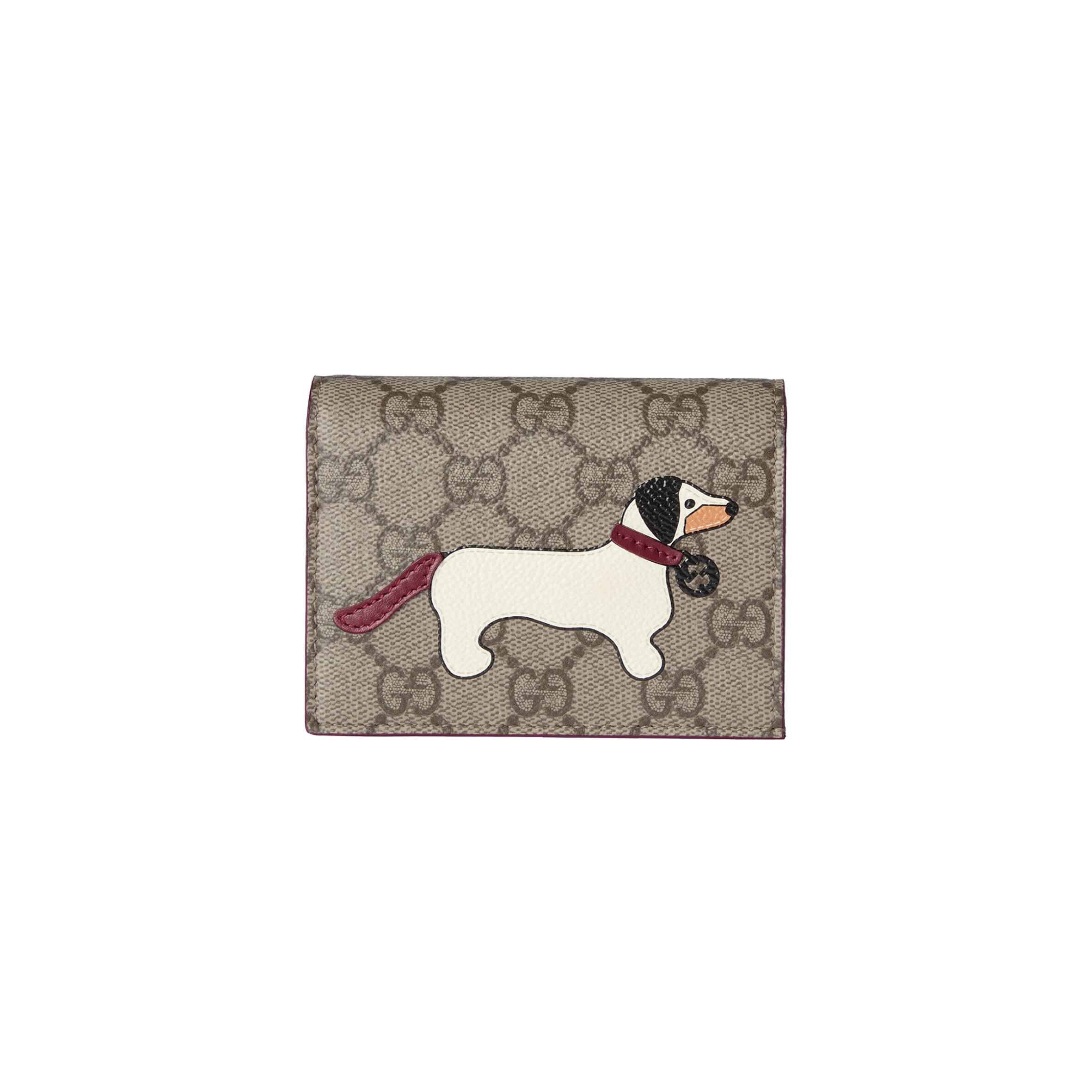 Gvc*1 gg mini wallet with dog detail 818767 (11*8*3cm)